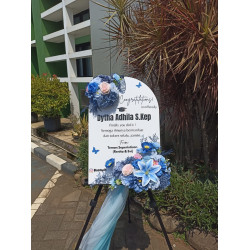 Papan Akrilik Kubah-Bunga Biru