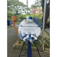 Papan Akrilik Lingkaran-BIru Tua