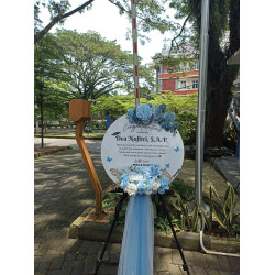 Papan Akrilik Lingkaran-BIru Muda